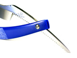 ALEX JACQUES CUSTOM 7/8" RAZOR - WITH RING and BLUE G10 SCALES