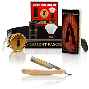Dovo Ivory Micarta 5/8" Straight Razor with Luxury Shave Set