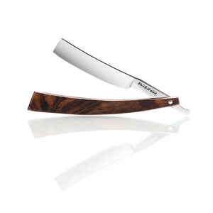 Packwood Vintage Square Tip Straight Razor With Iron Wood Scales