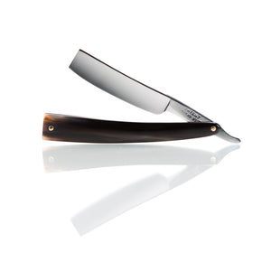 Vintage "Patent Tempered Steel" Straight Razor with Custom Horn Scales