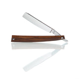 Vintage "Crown GR" Straight Razor With Iron Wood Scales