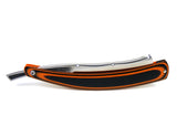 Alex Jacques Custom 7/8" Straight Razor With "Tiger" Black and Orange G10 Scales